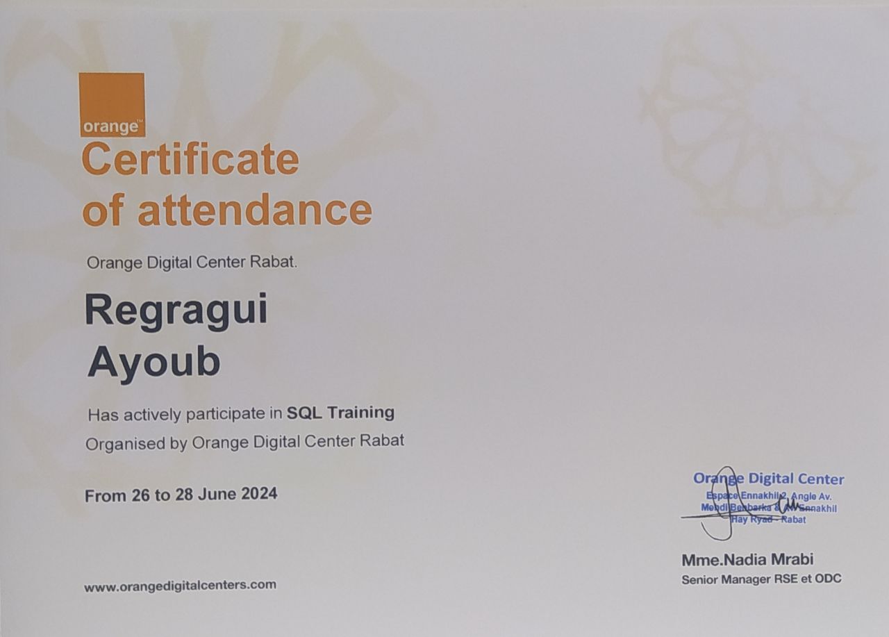 Certificat en React