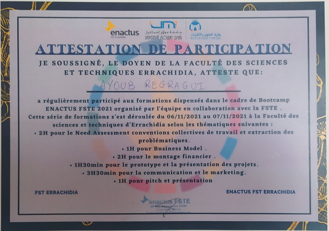 Certificat en JavaScript